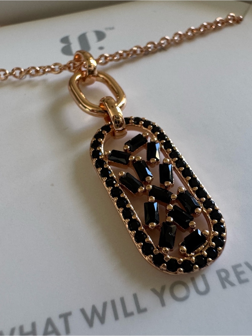 Double Booked Still Made It - BORG - Black Onyx on Rosa - OG Necklace